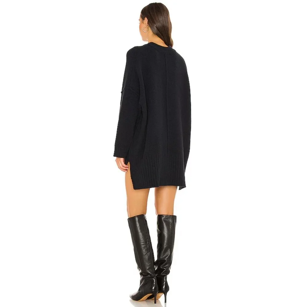 Free People Peaches Tunic Deep Navy L $158